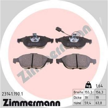 Zimmermann Bremsbeläge für Alfa Romeo 147 und 156