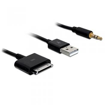 Delock Cable USB 2.0 + Audio 3.5mm Cinch 1 m para iPhone/iPod