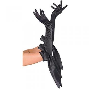 Guantes Satinados Largos con Diseño Chic