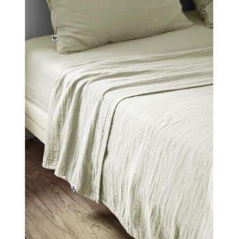 Drap Plat Gaze de Algodón Gaïa 240x300 cm Color Verde Agua