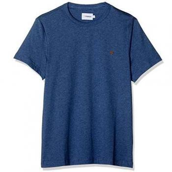 Farah Men's Dennis T-Shirt, Dark Denim Marl 421, XXL