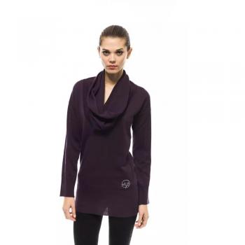 Montana Blu Women's Purple Wool Cowl Neck Sweater
