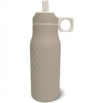 Nuuroo Lindi 450 ml Wasserflasche, Silikon, Cobblestone‑Farbe