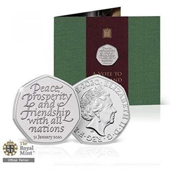 Royal Mint Brexit 50p Coin 2020 Collector Pack