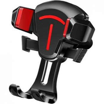 Hélice de voiture ABS + PC : support téléphone ventouse + sortie d’air, tige télescopique