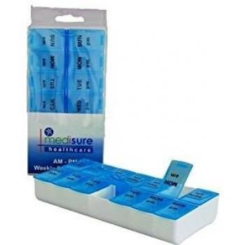 MEDISURE AM-PM Weekly Pill Organizer 2 Pack New