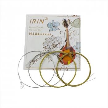 IRIN M101 8er Pack Mandolinen-Saiten mit silberfarbenem Überzug, aus Edelstahl-Kupferlegierung, importiert, für E/A/D/G