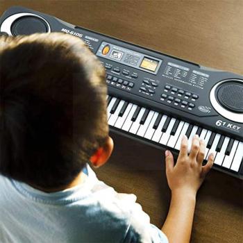 Piano USB 61 Teclas + Micrófono, Ideal para Niños
