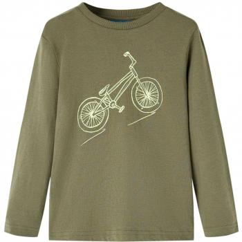 Camiseta Manga Larga con Motivo de Bicicleta