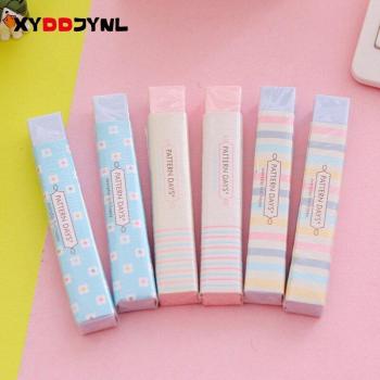 Pink Striped Rubber Eraser for Kids