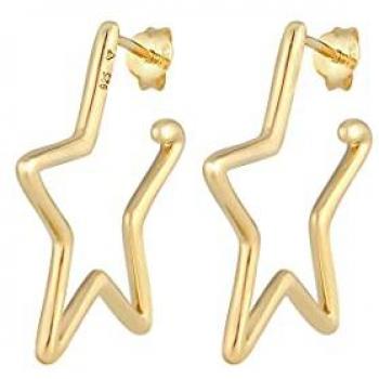 Elli Paar Ohrstecker »Creolen Stecker Stern Astro Filigran 925 Silber«
