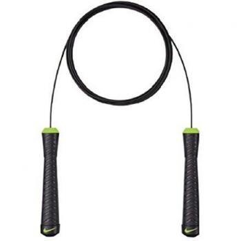 Nike Fundamental Springseil (Gewicht), Schwarz/Volt, 2,75 m