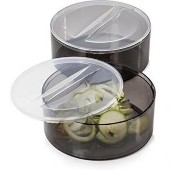 Tower Health Spiralizer Bowl Duo – Transparent, Comes with Lid (Model T80410)