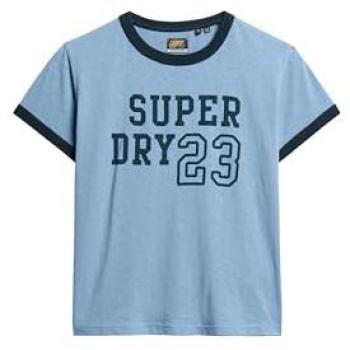 T-shirt Femme Superdry Athletic Essentials Ringer Taille S