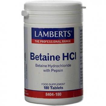 BETAINA HCI CON PEPSINA 180 TABLETAS LAMBERTS