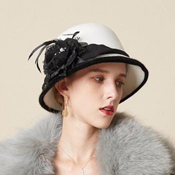 2022 Women's Floral Woolen Bucket Hat for Christmas