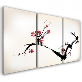 Nature's Serenity Cherry Blossom Canvas 60x40 Beige