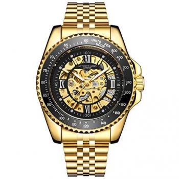 Anthony James Gold Limited Edition Hand Assembled Tachymeter Sport Automatik Einheitsgröße