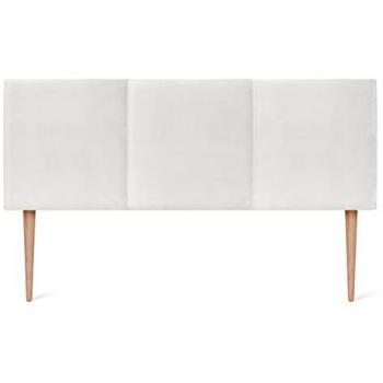 Cabecero de Terciopelo ALTA GAMA (Terciopelo Blanco, 150x105cm)