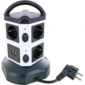 Schwaiger 7-Outlet Indoor Power Extension 1.8m
