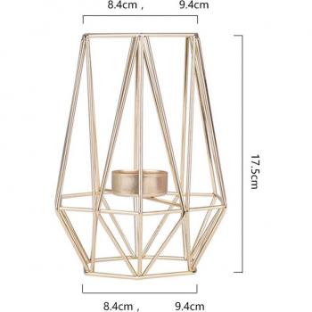 Geometrischer nordischer Stil Schmiedeeisendekorationskerzenständer