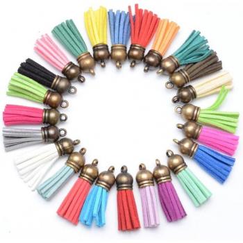 Accesorios de cuero vintage para llaveros y colgantes