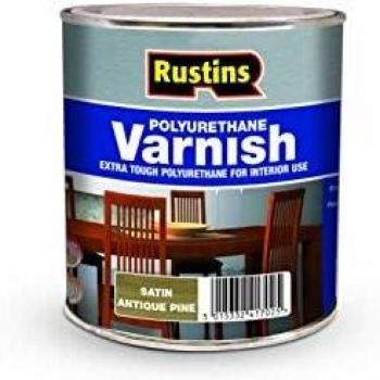 Rustins 250ml Antique Pine Satin Polyurethane Varnish