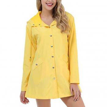 Women's Long Hooded Raincoat for Active Outdoor Use