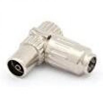 Adaptateur d'antenne TV coudé femelle 9.5mm / 2.3mm