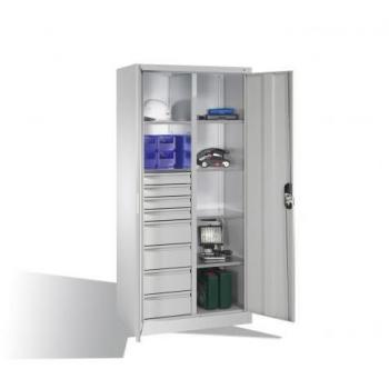 Werkzeugschrank Stahl-Flügelserie 89 – 1950 mm hoch, 930 mm breit, 500 mm tief, licht