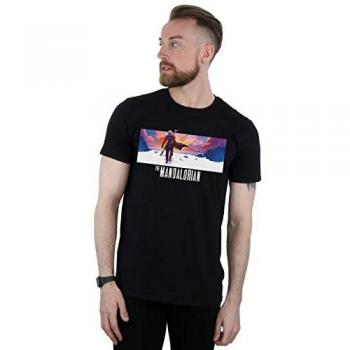 Star Wars The Mandalorian T-Shirt voor Mannen L zwart