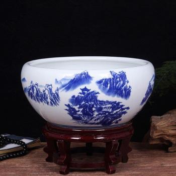 Colorful Flower Ceramic Fishbowl Planter – Decorative Bowls for Goldfish, Turtle, and Aquatic Plants