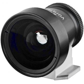 Schwarzer Voigtlander Sucher 21 mm / 25 mm aus Metall