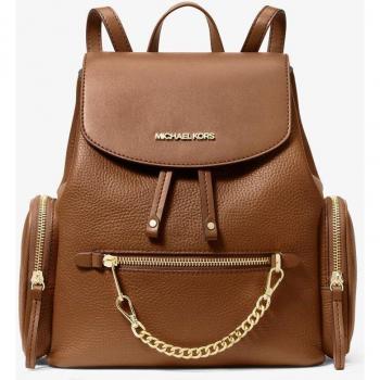 Michael Kors Pebbled Leather Chain Shoulder Backpack
