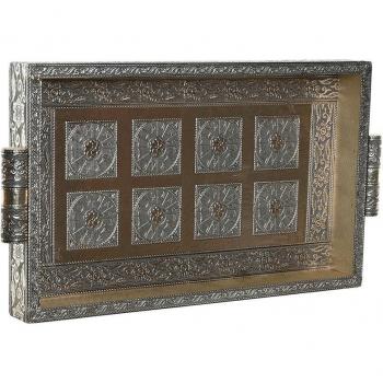 Set Vassoio Champagne DKD Home Decor, Dimensione 36x22x4 cm