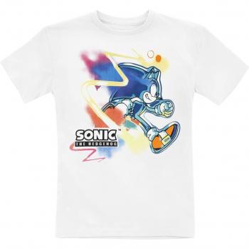 Sonic der Igel T-Shirt für Kinder – weiß, 104 bis 164