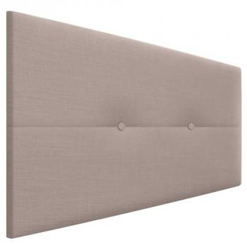 Cabecero Tapizado de Lino Natural con Botones y Patas de Madera para Cama