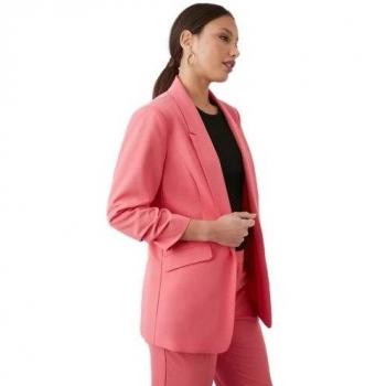 Blazer Femenino Alto con Detalle Fruncido