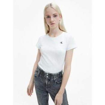 Calvin Klein Jeans Women's Embroidered White T-Shirt 2XL