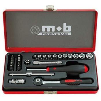 Ensemble d'outils de douilles en métal 1/4 29 pièces MOB 0000983401