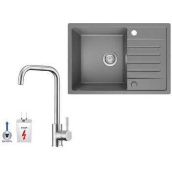 Fregadero de Granito CECIPA MAX 65x45cm con Escurridor y Grifo