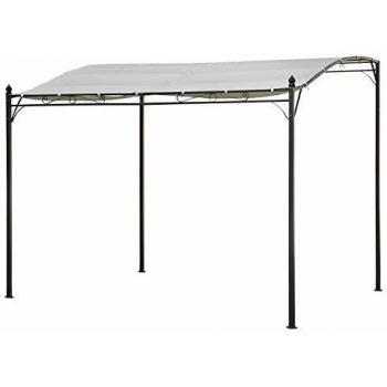 Pergola a parete 3 × 2,5 m robusta ed elegante beige