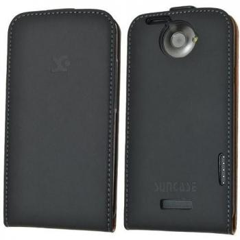Tapa de Cuero Suncase para HTC One X