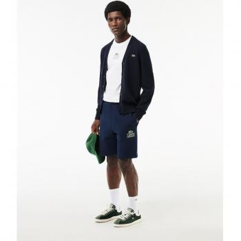 Pantaloni Corti Jogger Lacoste Logo Vintage Blu Marino XL