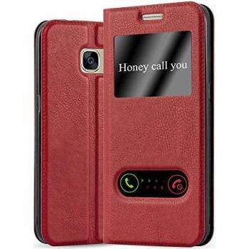 Cadorabo Cover Stand Samsung Galaxy S7 Rosso Zafferano