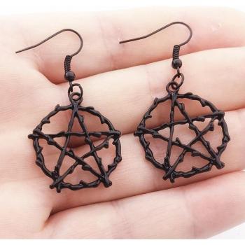 Aretes vintage de estrella de cinco puntas
