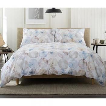 Shell Essence Bedding Ensemble – 100% Pure Cotton, Piped Edges, King Size