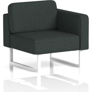 Brixworth Left Modular Seating – White‑Legged, Rivet, Charcoal
