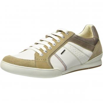 Geox Herren U Kristof A Sneaker, 41 EU, Weiß