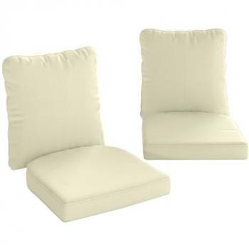 Lot de 2 coussins d'assise avec dossier